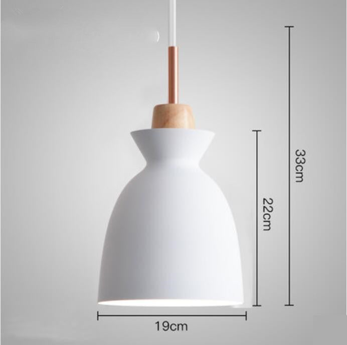Rustic Wood Iron Single Pendant Light