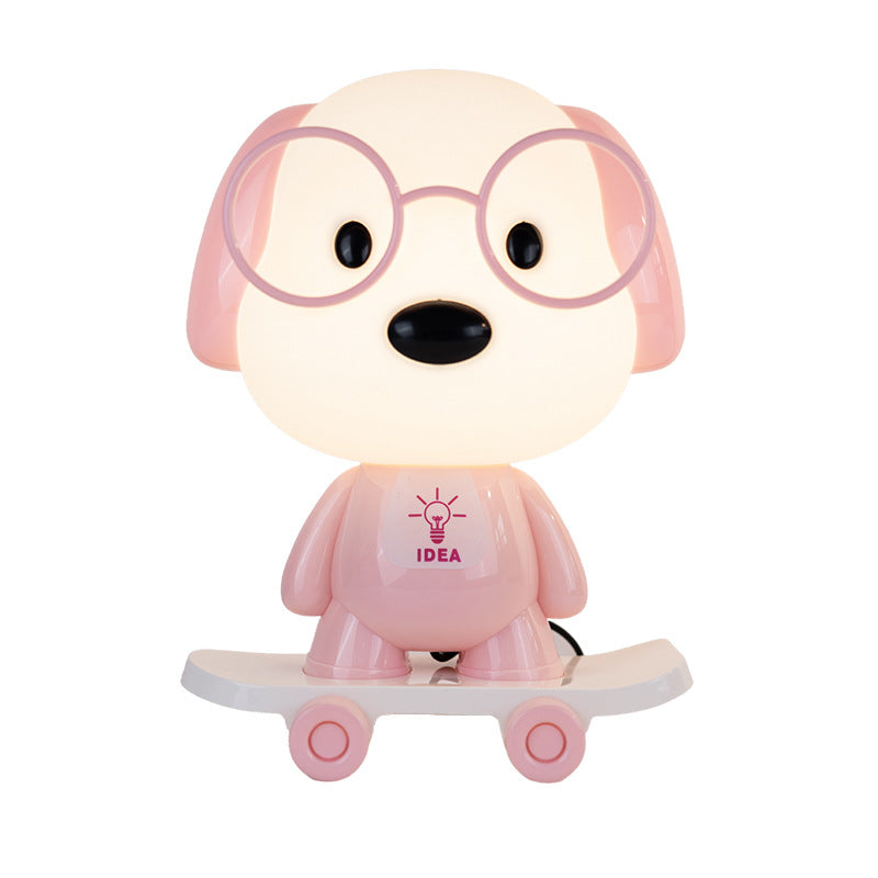 Cartoon Animal 3W Table Lamp / Switch Button / Black Dog
