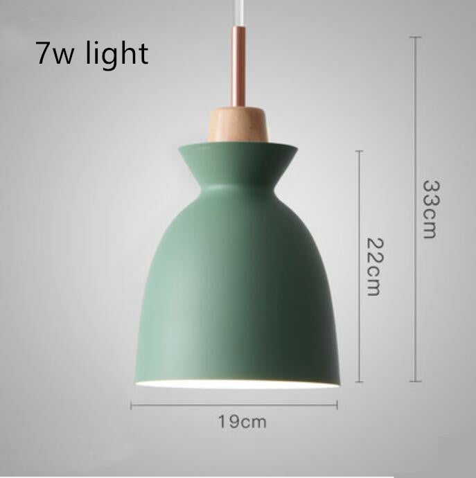 Rustic Wood Iron Single Pendant Light