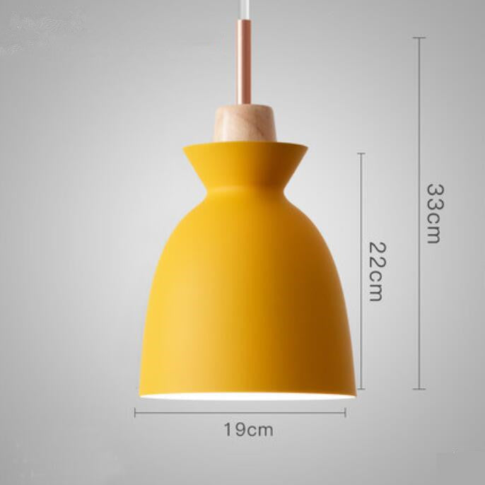Rustic Wood Iron Single Pendant Light