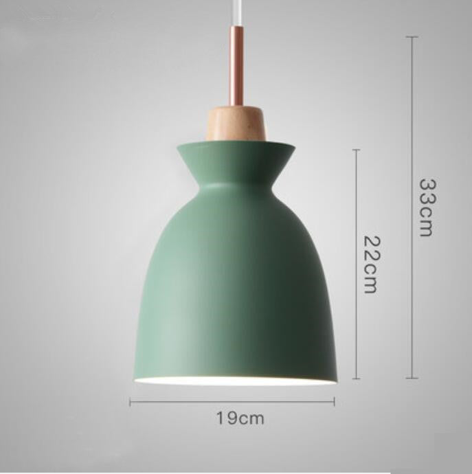 Rustic Wood Iron Single Pendant Light