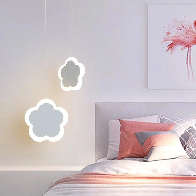 Pink Heart Flower Butterfly Pendant Light / B / Three color segmentation