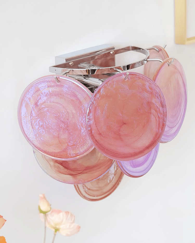 Layered Murano-Style Glass Wall Light