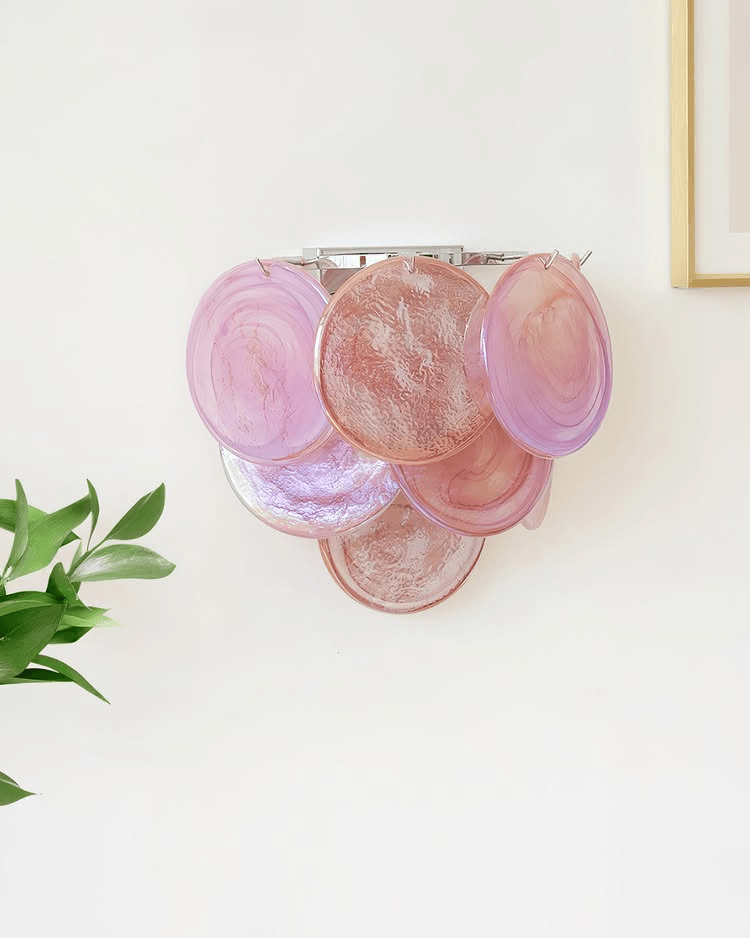 Layered Murano-Style Glass Wall Light