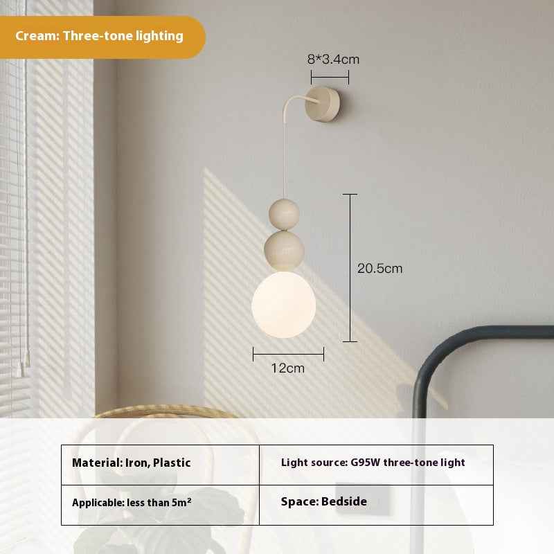 Compact Tricolor Gourd Wall Light