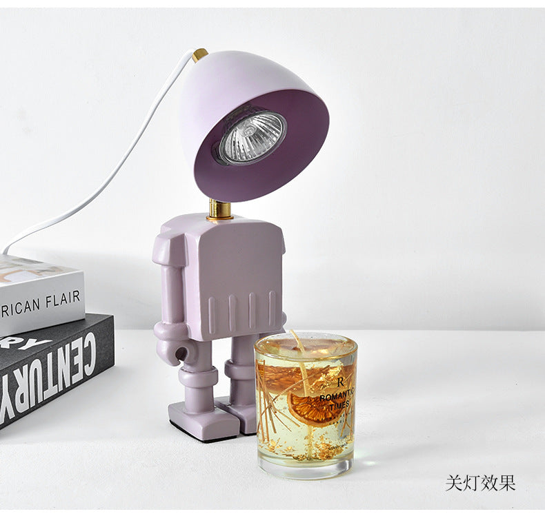 Dimmable Robot Wax Warmer Table Lamp / US Timing Dimming / White