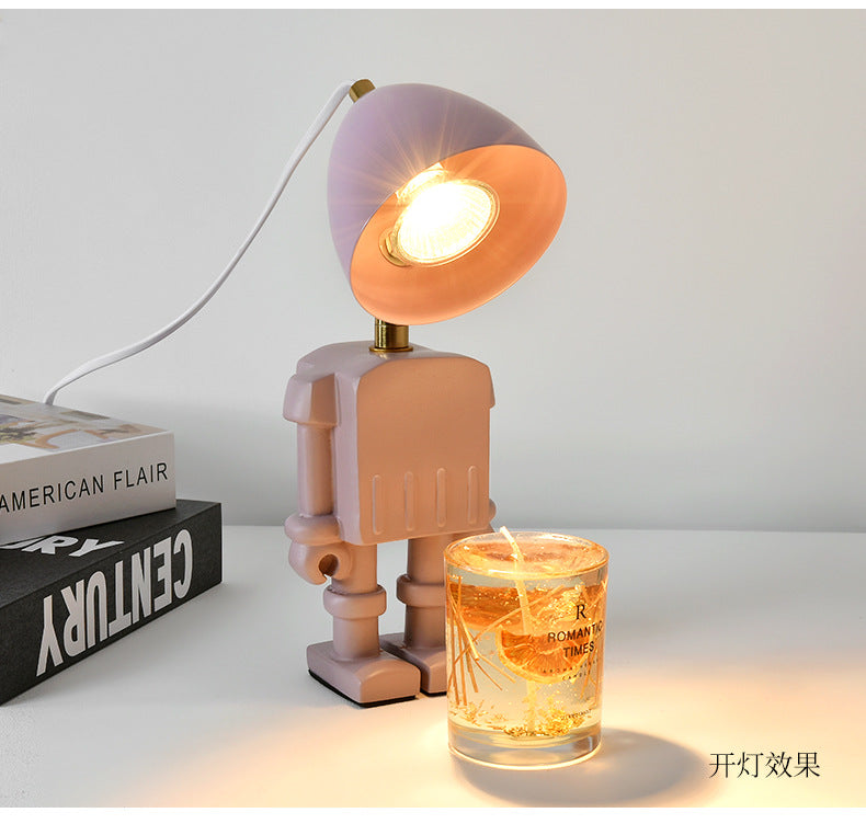 Dimmable Robot Wax Warmer Table Lamp / UK / Purple