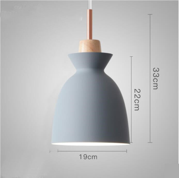 Rustic Wood Iron Single Pendant Light