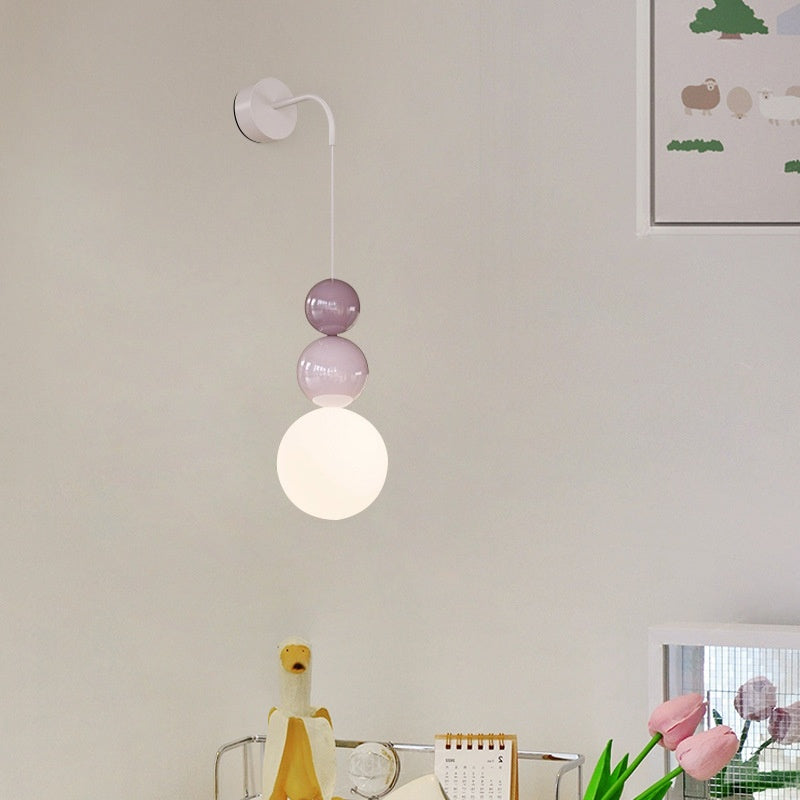 Compact Tricolor Gourd Wall Light / Chrome X Bright White