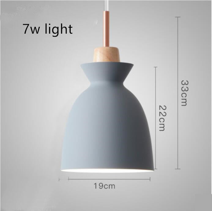 Rustic Wood Iron Single Pendant Light