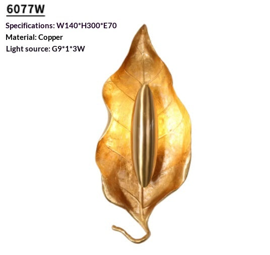 Light Luxury Copper Wall Light