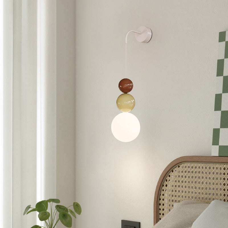 Compact Tricolor Gourd Wall Light