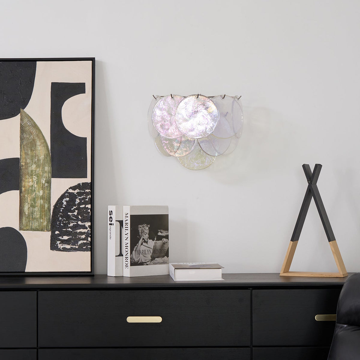 Layered Murano-Style Glass Wall Light