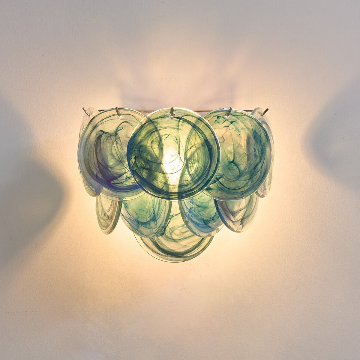 Layered Murano-Style Glass Wall Light