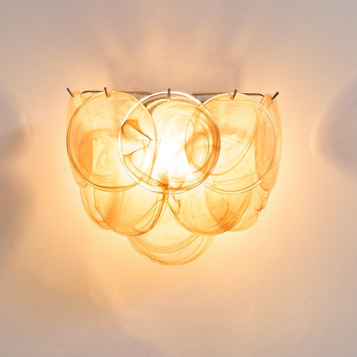 Layered Murano-Style Glass Wall Light