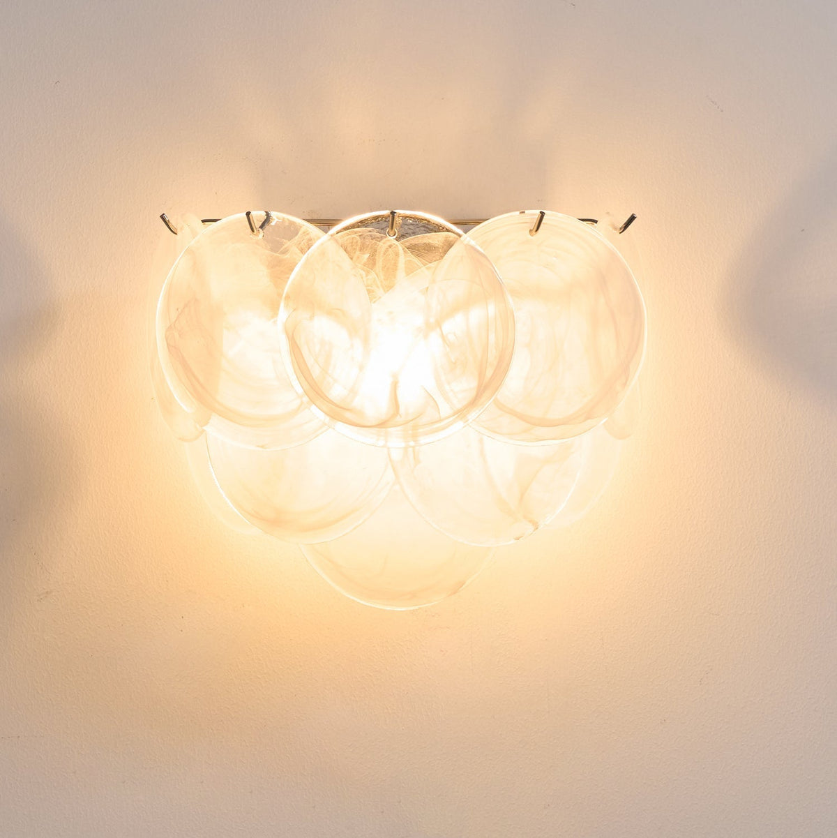 Layered Murano-Style Glass Wall Light