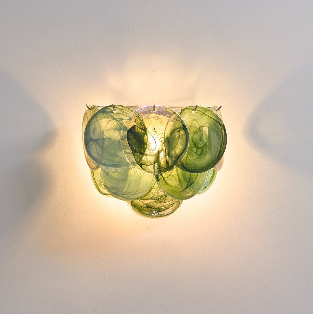 Layered Murano-Style Glass Wall Light