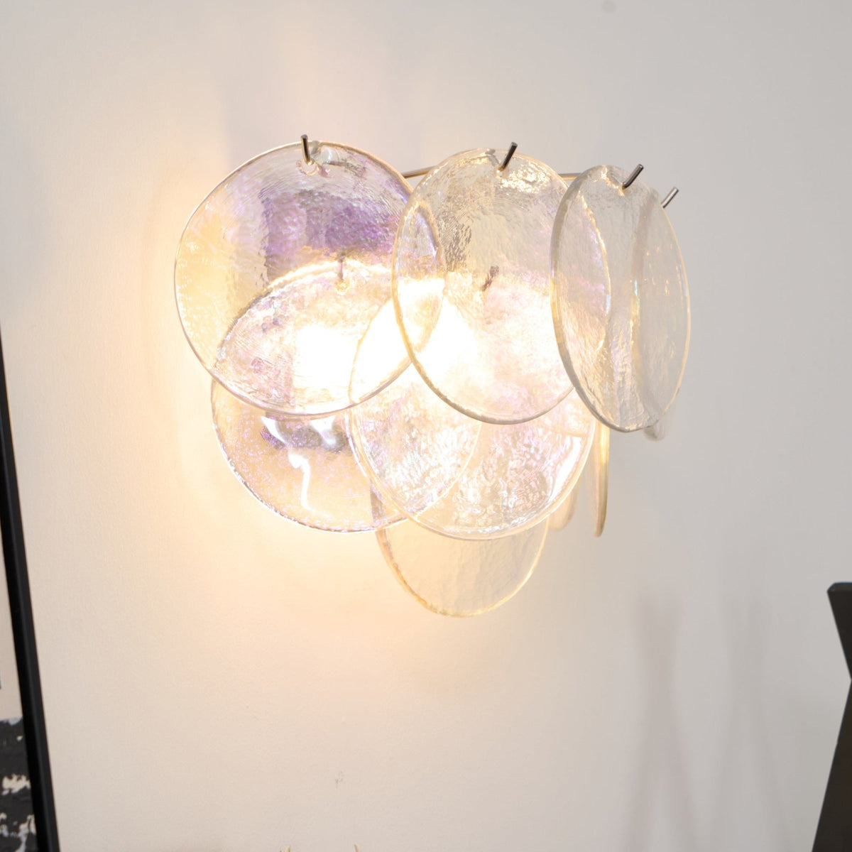 Layered Murano-Style Glass Wall Light