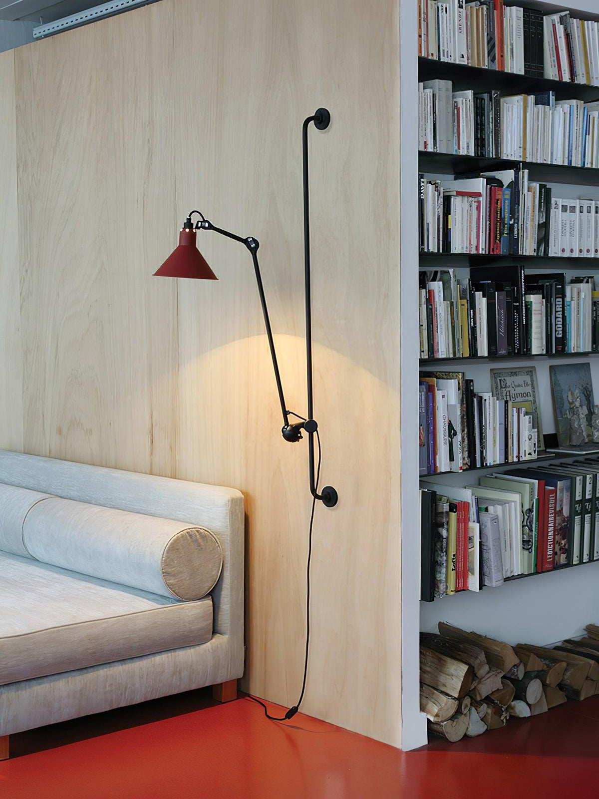Adjustable Metal Rocker Wall Light / ∅ 8.3″ x H 46.5″ / Dia 21cm x H 118cm / Black & Black / UK Plug