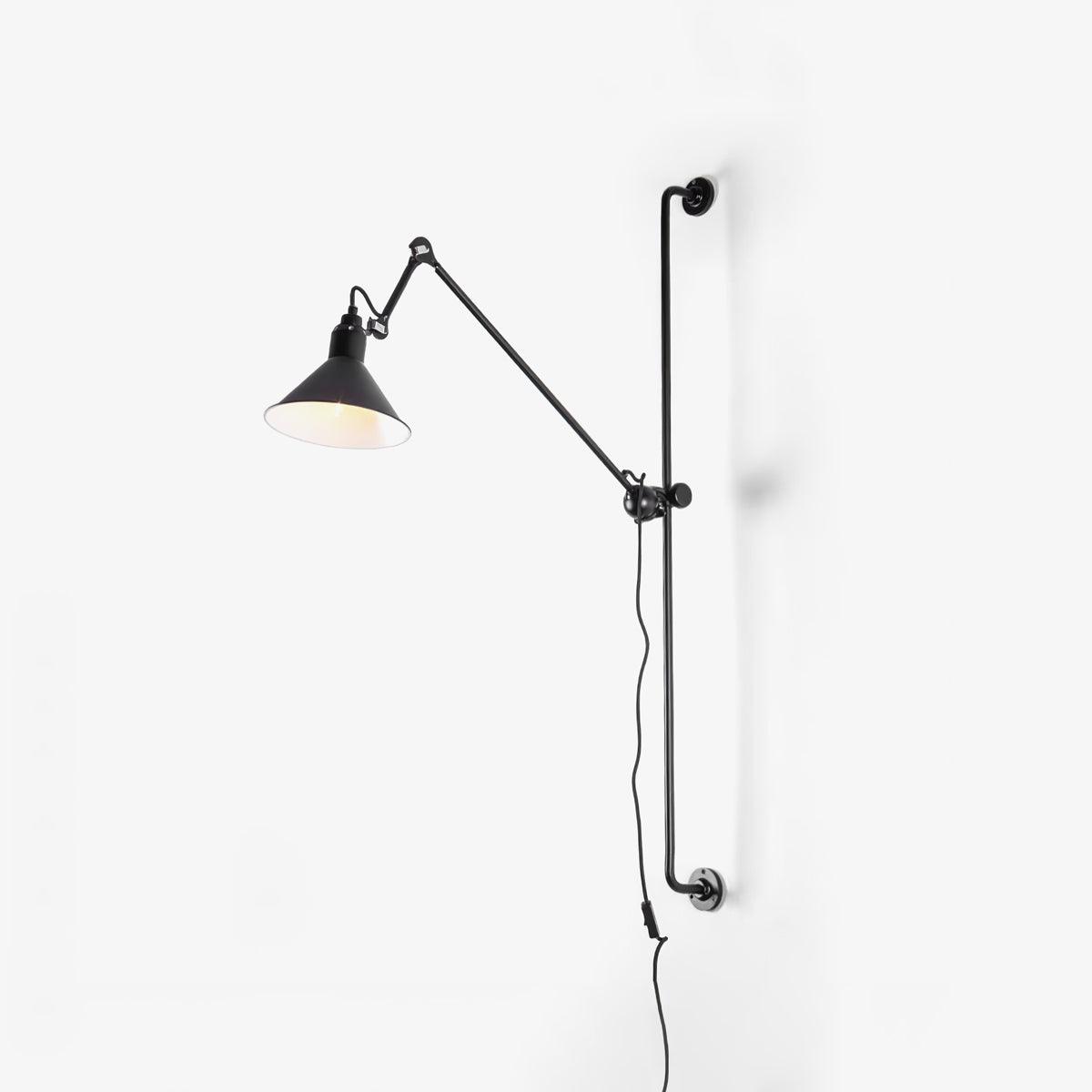Adjustable Metal Rocker Wall Light / Set of 2 / White & Black / AU Plug