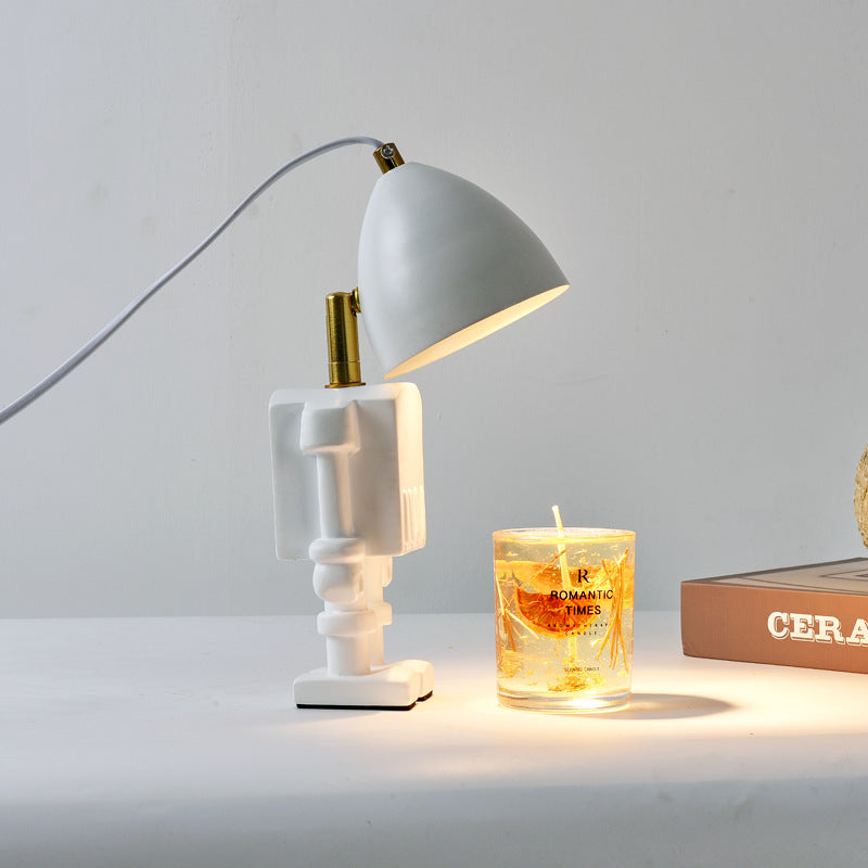 Dimmable Robot Wax Warmer Table Lamp / US / White
