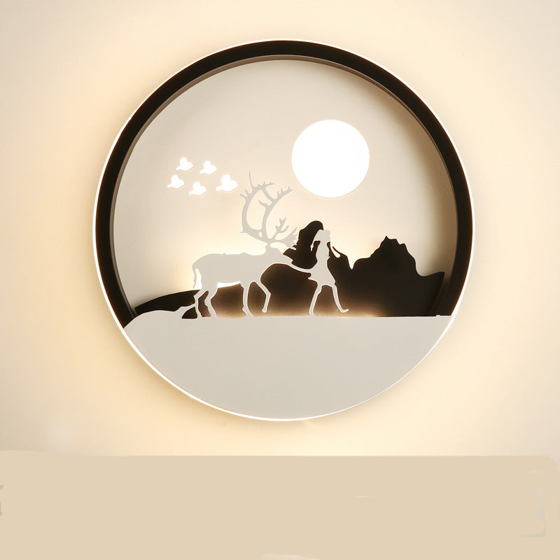 Scenic Iron LED Bedside Wall Light / Everything is going smoothly / Monochromatic warm light