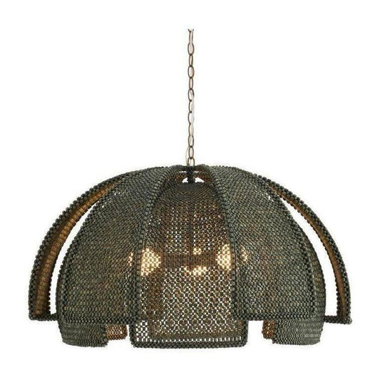 Rattan Lattice Brass Pendant Light / Default Title