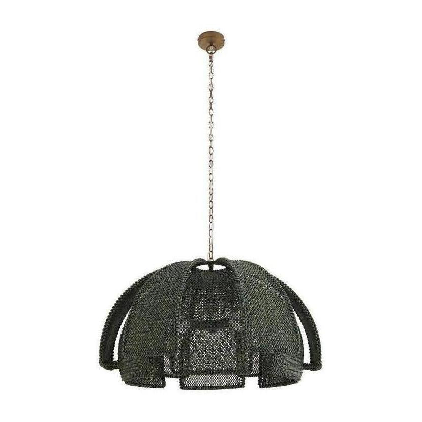 Rattan Lattice Brass Pendant Light