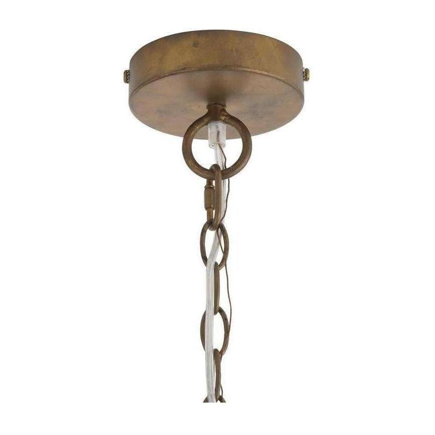 Rattan Lattice Brass Pendant Light