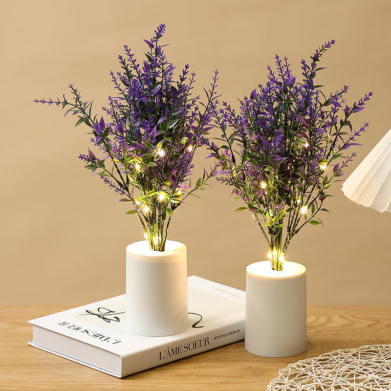 Lavender Decorative Bedside Lamp / Lavender Small Night Lamp